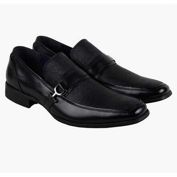 Steve Madden P-Treble Men's Sz 12 Leather Black Dress Shoes Loafers Slip On NWOB - Picture 13 of 14